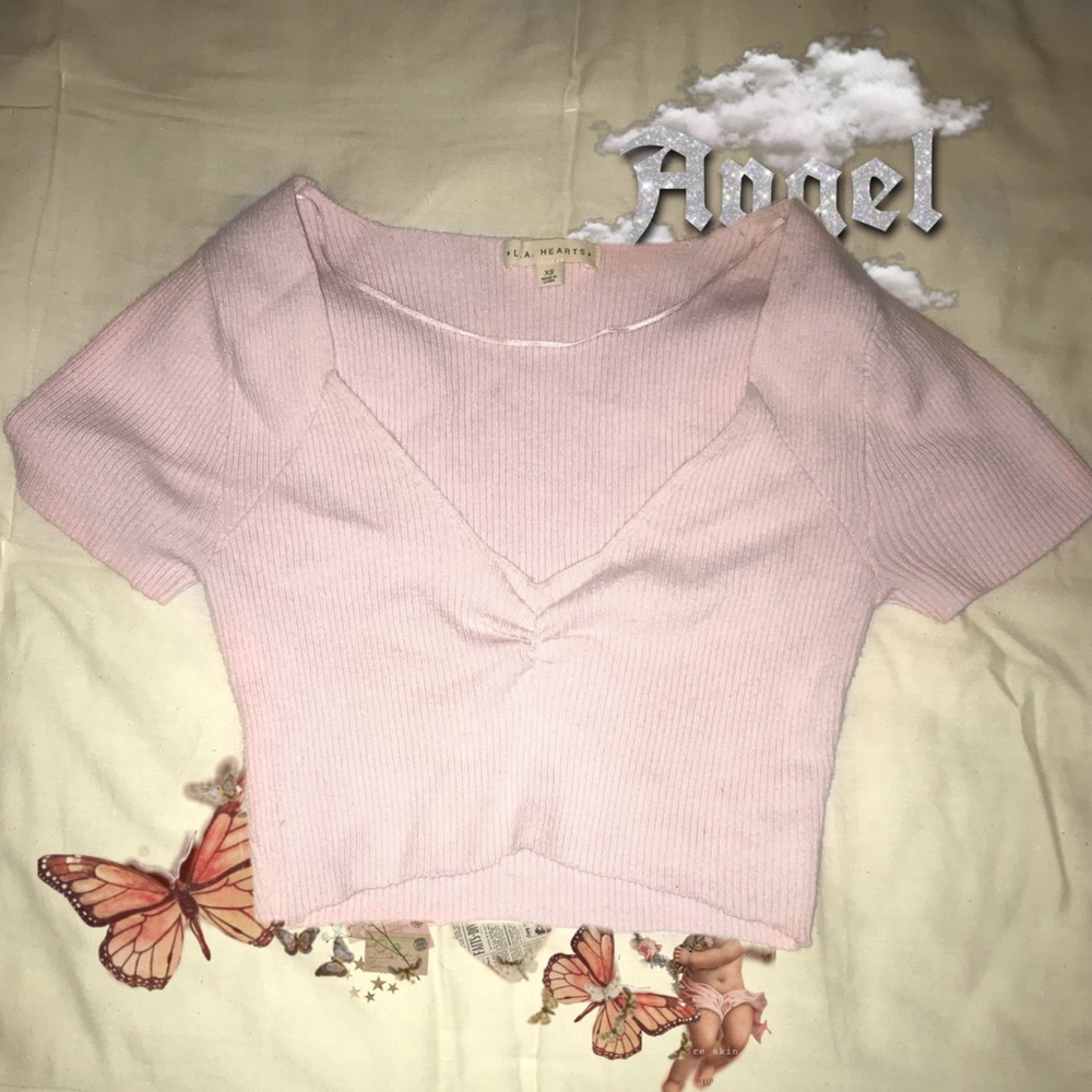 soft pink crop top
